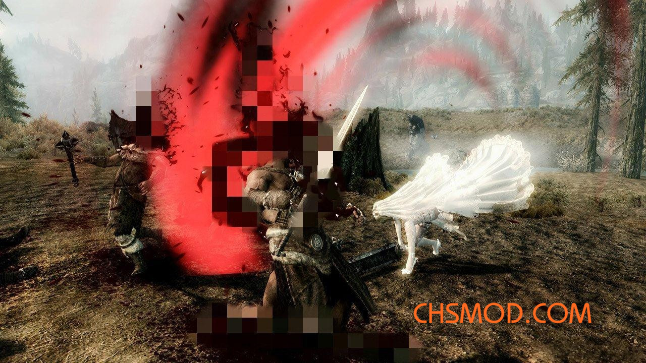 《上古卷轴5：天际》狂暴挥刀动画特效MOD