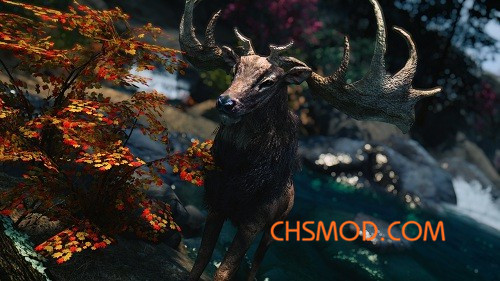 《上古卷轴5：天际》真实的麋鹿纹理MOD