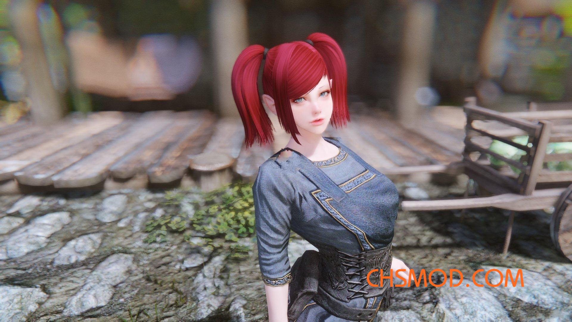 《上古卷轴5：天际》Nina 红色双马尾女随从MOD