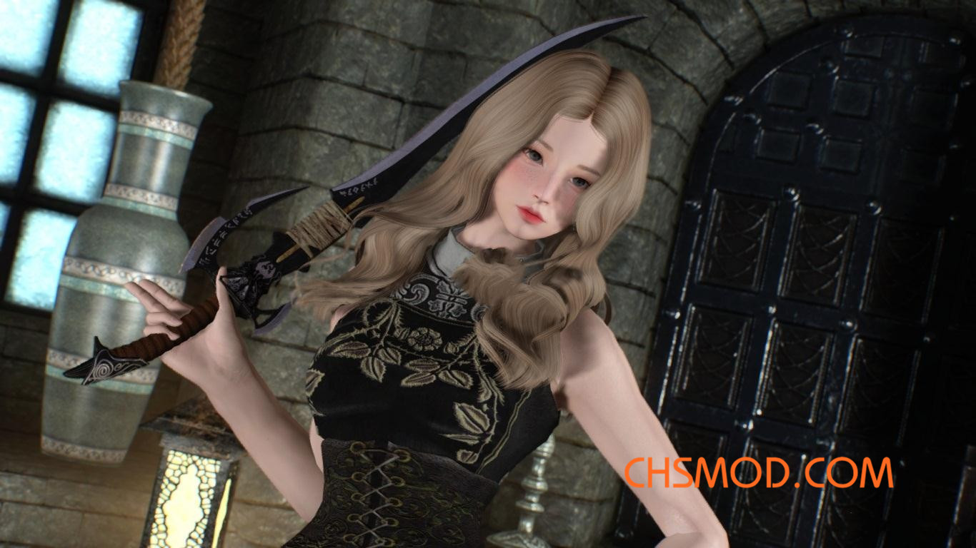 《上古卷轴5：天际》Adernia 亚洲可爱刺客女随从MOD