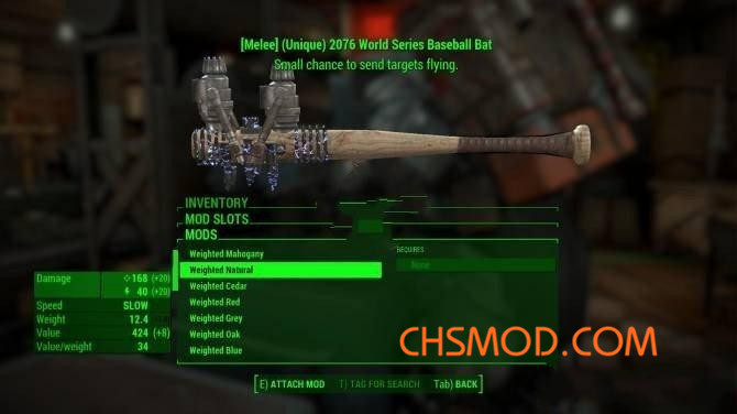 《辐射4》更多可改装的棒球棍MOD