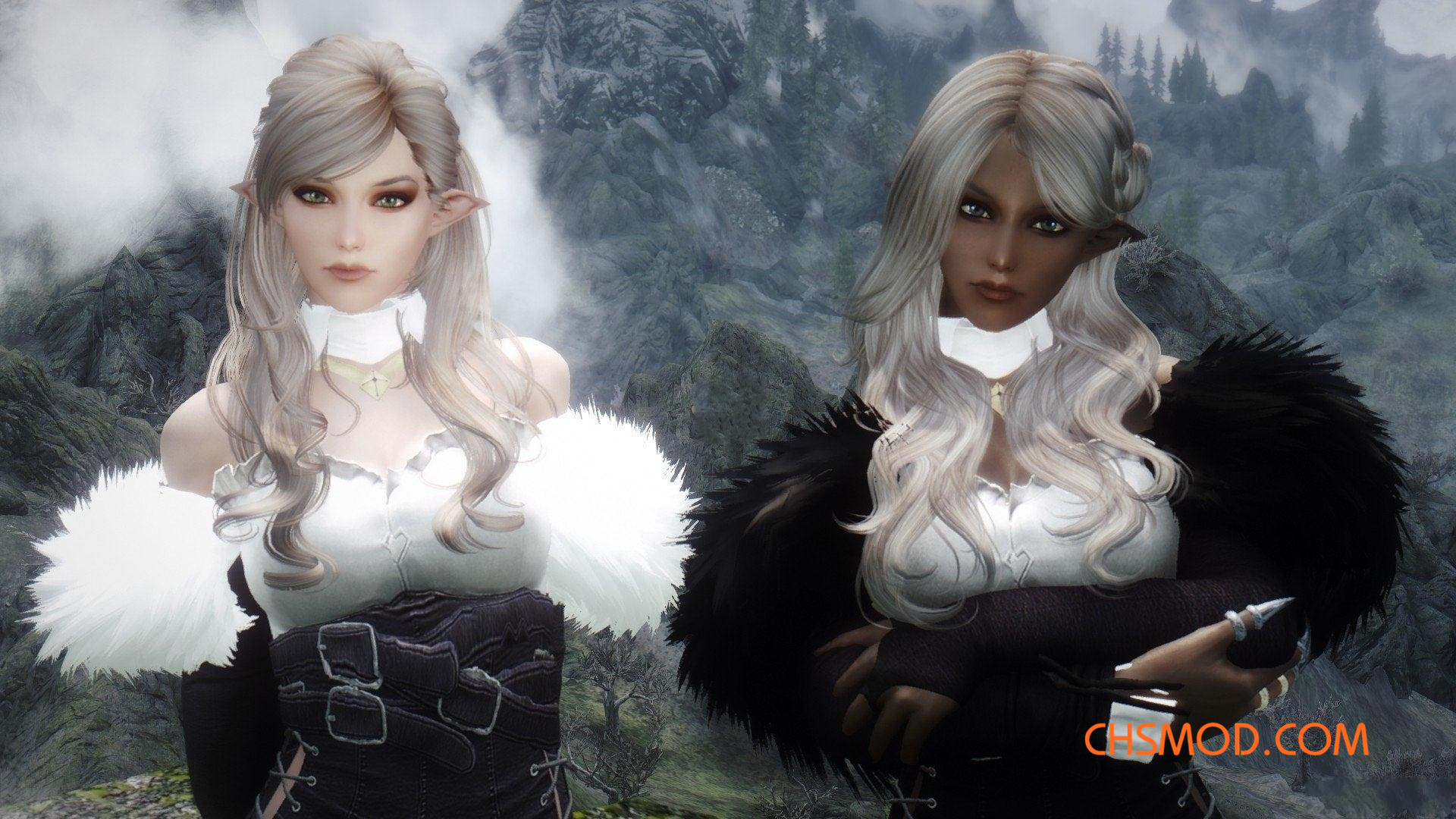 《上古卷轴5：天际》Oriana 和 Rosa 黑白精灵姐妹花随从MOD