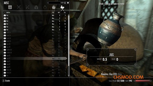 《上古卷轴5：天际》陶器制作MOD