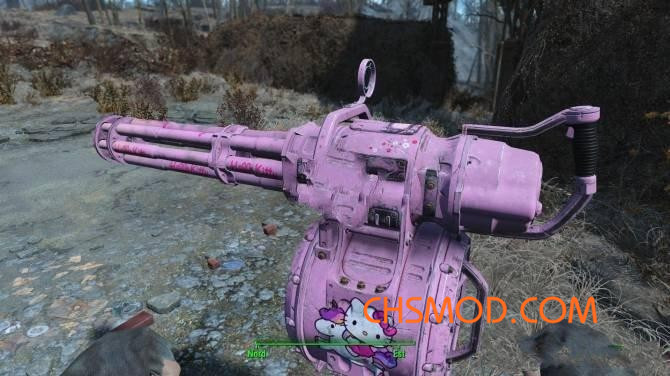《辐射4》加特林机枪高清重制MOD