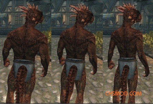 《上古卷轴5：天际》Argonian 重量滑块影响尾巴MOD