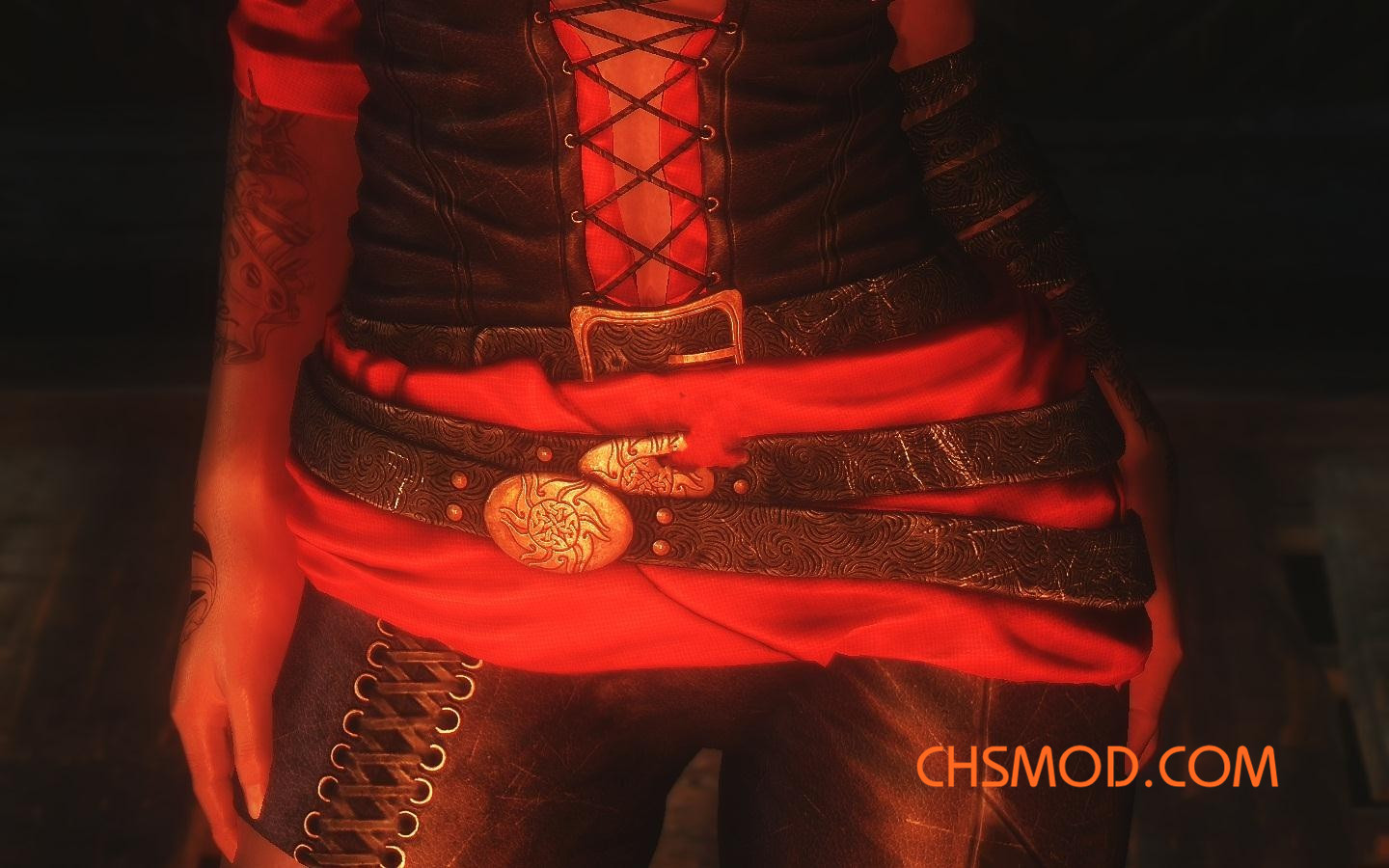 《上古卷轴5：天际》性感猩红黎明铠甲MOD
