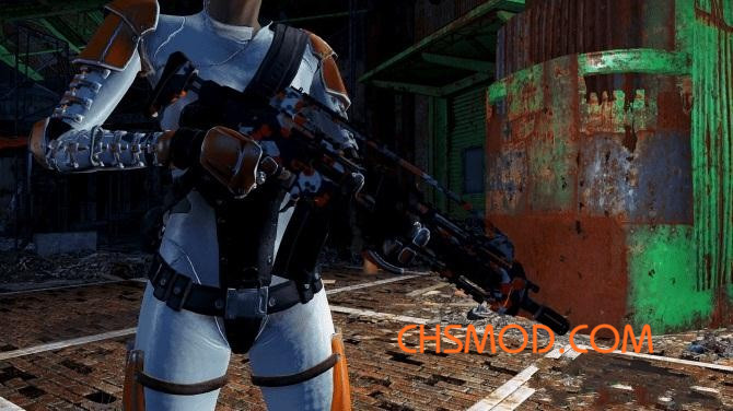 《辐射4》SCAR-LK 突击步枪橙色迷彩MOD