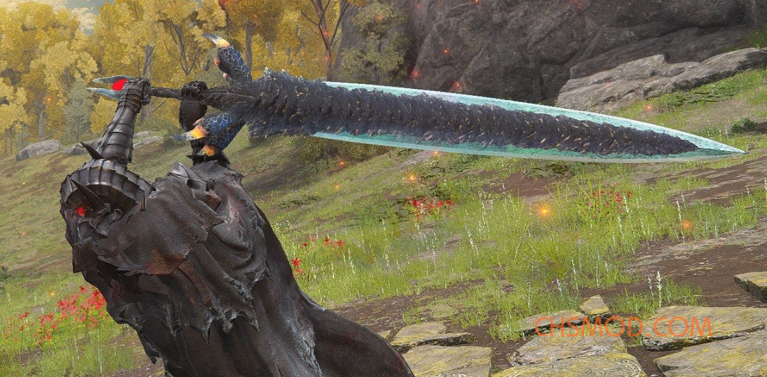 《艾尔登法环》鬼泣5魔剑但丁替换玛利喀斯的黑剑MOD