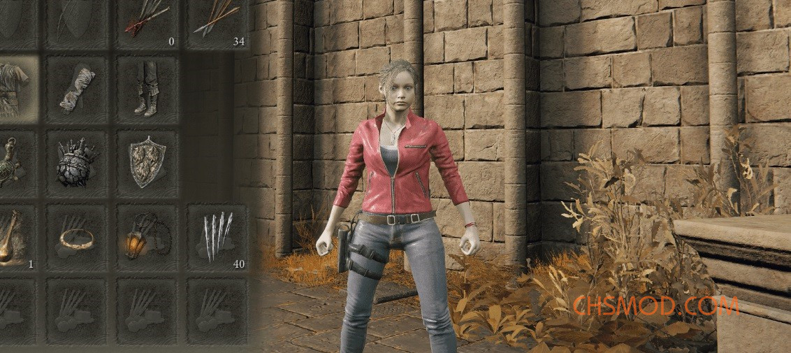 《艾尔登法环》生化危机2克莱尔替换盗贼套MOD