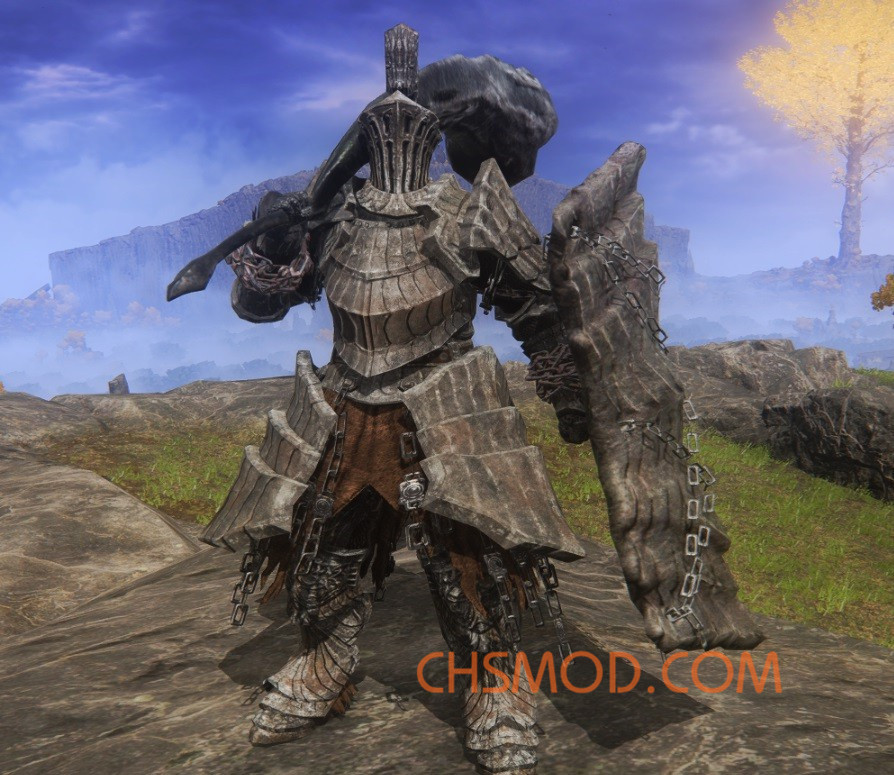 《艾尔登法环》黑暗之魂哈维尔锤盾武器MOD