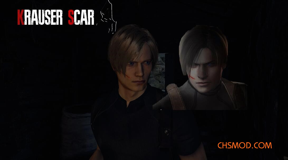 《生化危机4：重制版》里昂脸带刀疤MOD