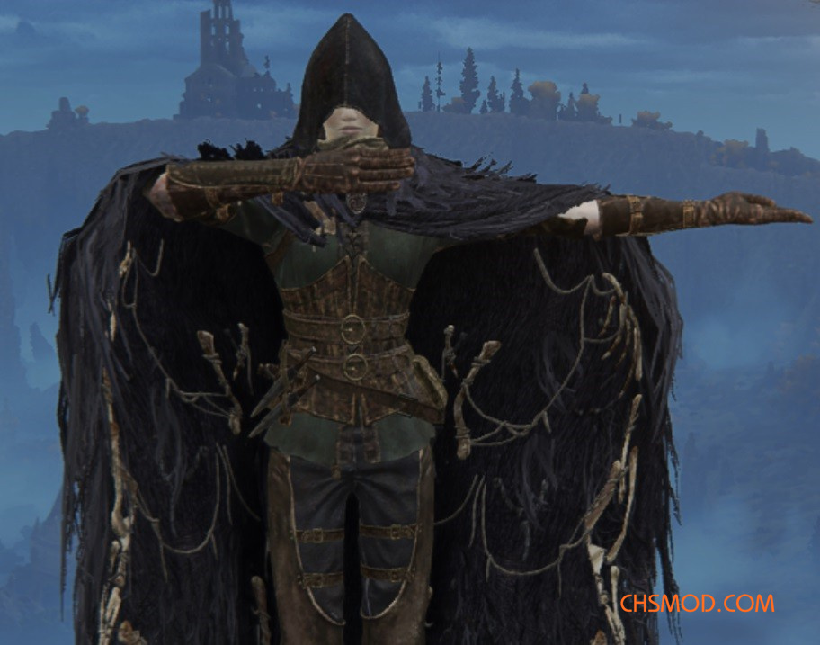 《艾尔登法环》女性版猛禽黑羽套装外观修改MOD