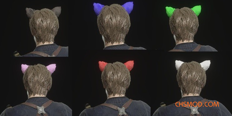 《生化危机4：重制版》多种颜色的猫耳和狼尾MOD
