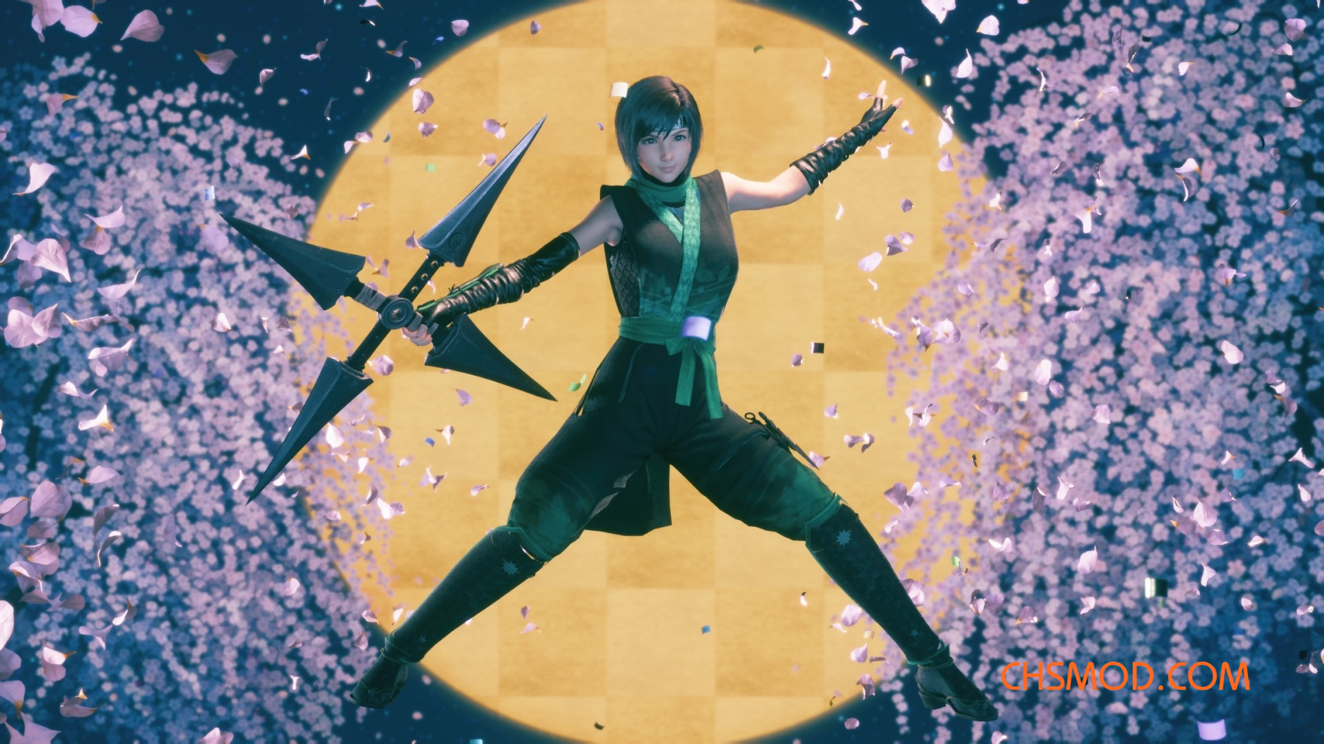 《最终幻想7：重制版》穿心衣服拿武士刀的尤菲MOD