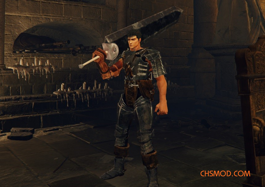 《艾尔登法环》格斯黑色剑士铠甲替换布莱泽铠甲MOD