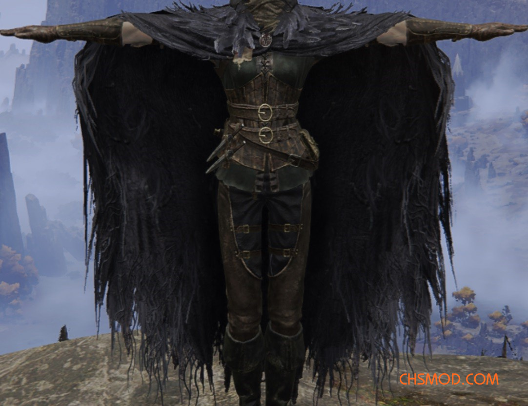 《艾尔登法环》猛禽黑羽套装外观修改MOD