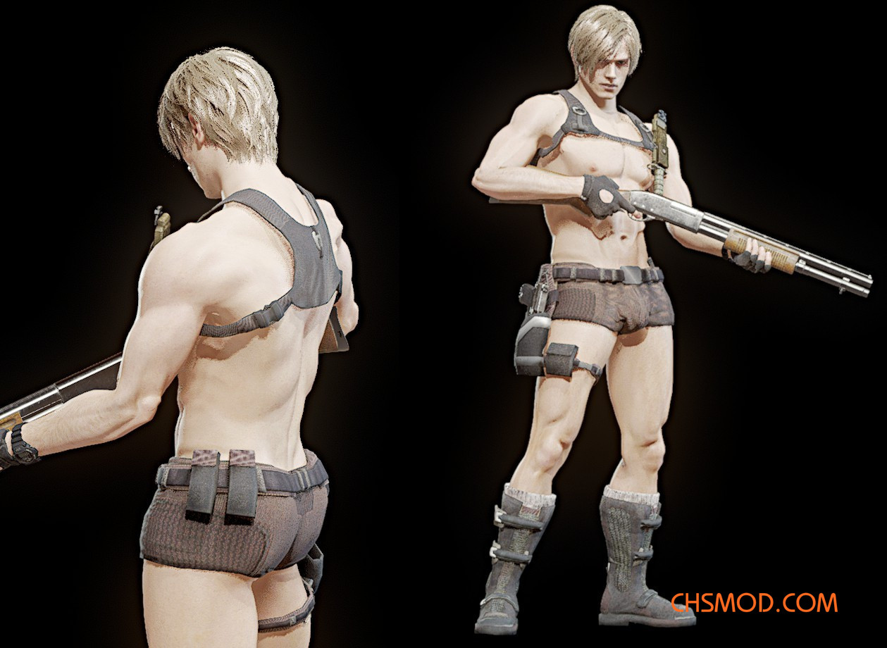 《生化危机4：重制版》里昂穿上劳拉的服装MOD