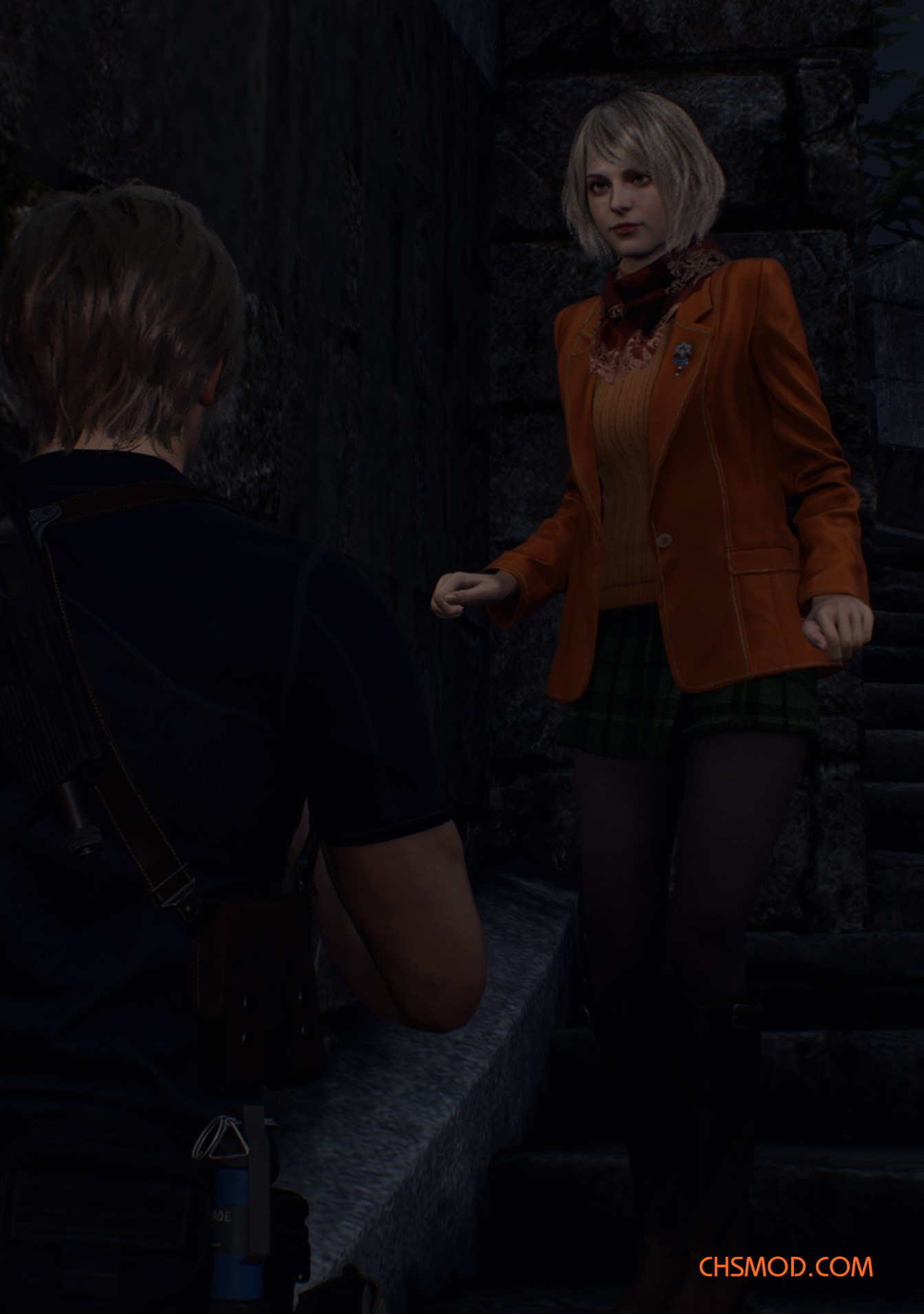 《生化危机4：重制版》穿短裙的阿什莉MOD