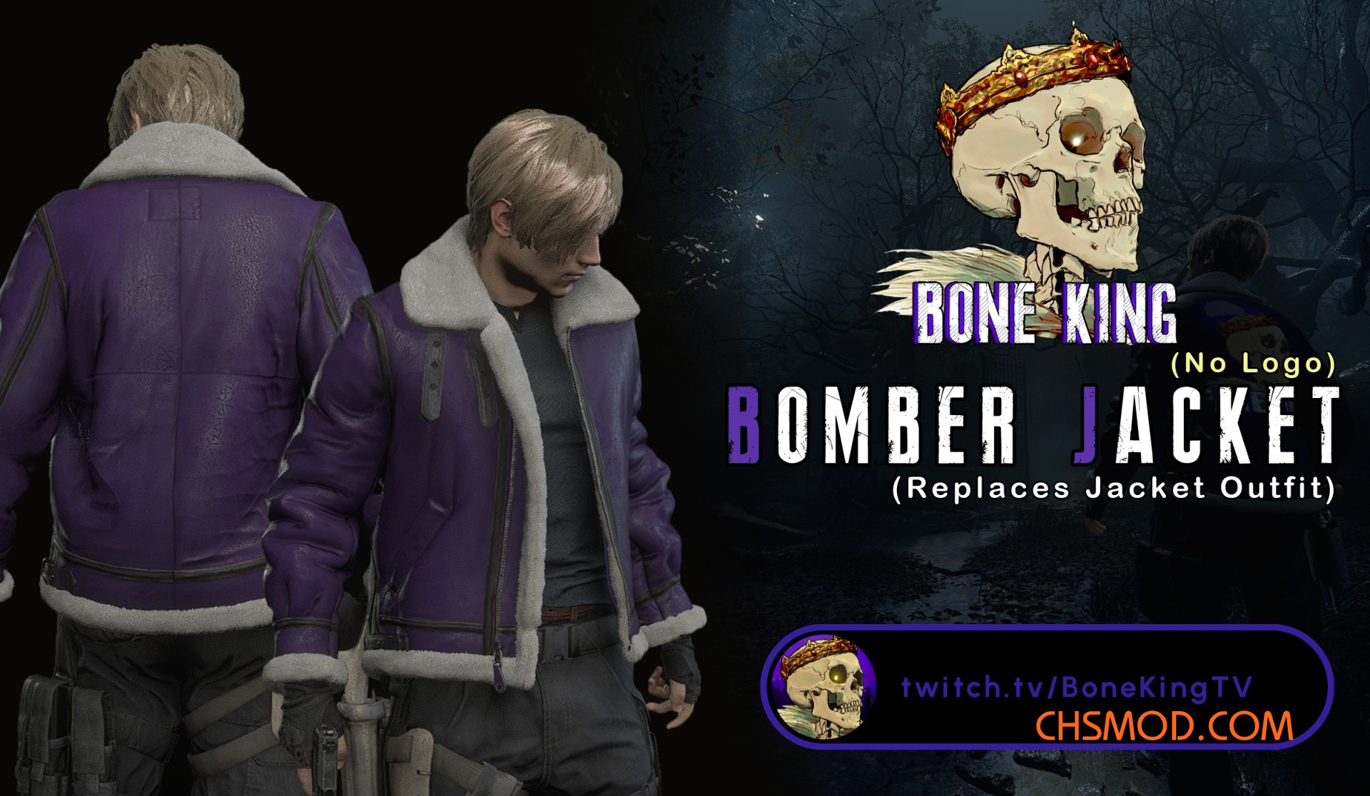 《生化危机4：重制版》里昂BoneKing飞行员夹克MOD