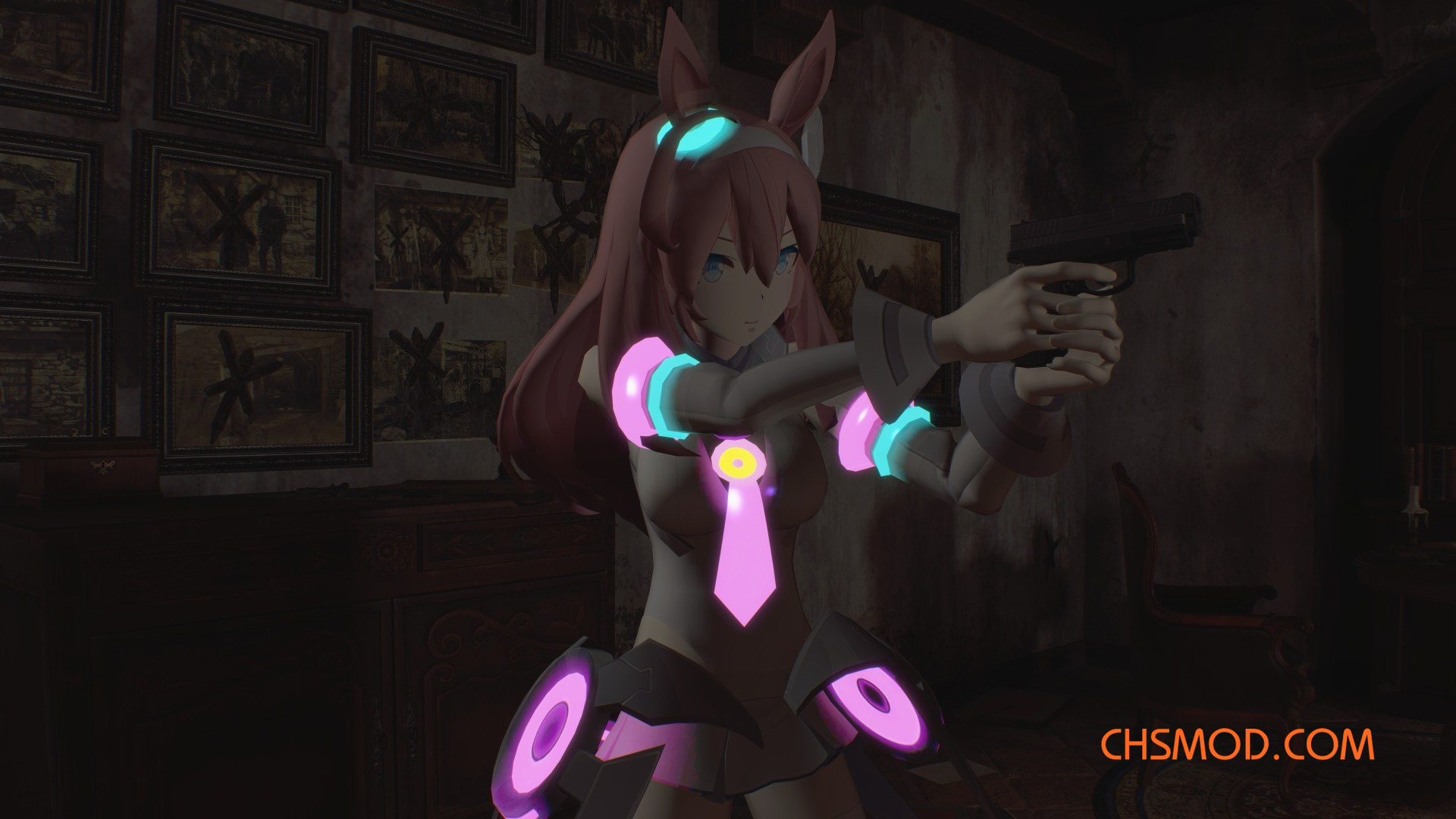 《生化危机4：重制版》赛马娘美蒲波旁发光材质MOD