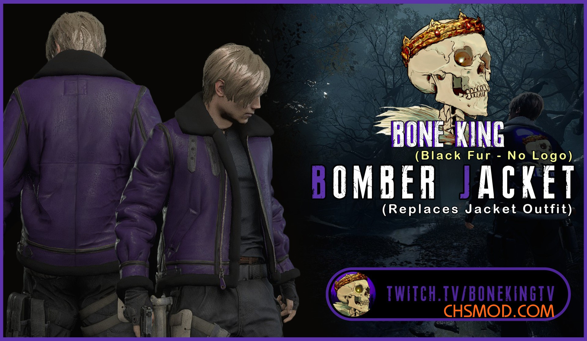 《生化危机4：重制版》里昂BoneKing飞行员夹克MOD