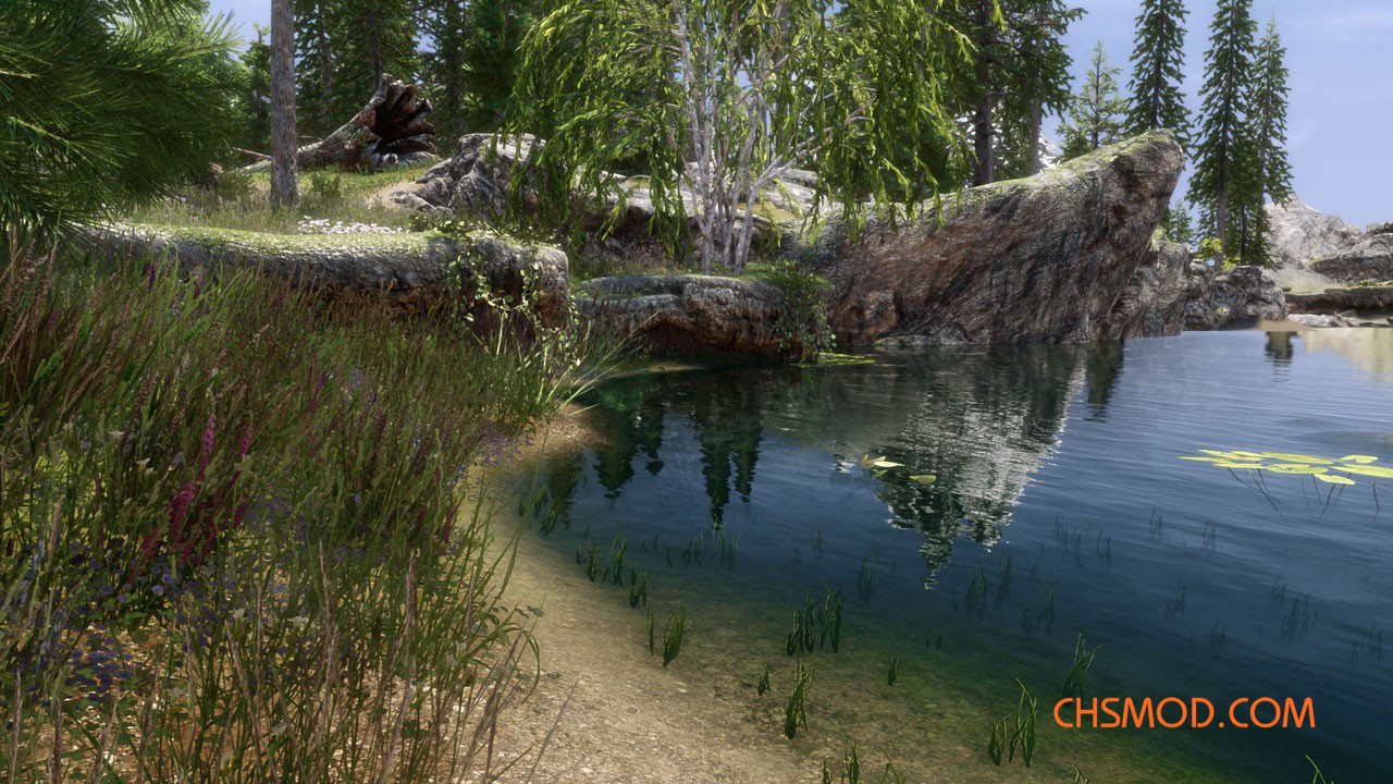 《上古卷轴5：天际重制版》更柔顺的水材质MOD