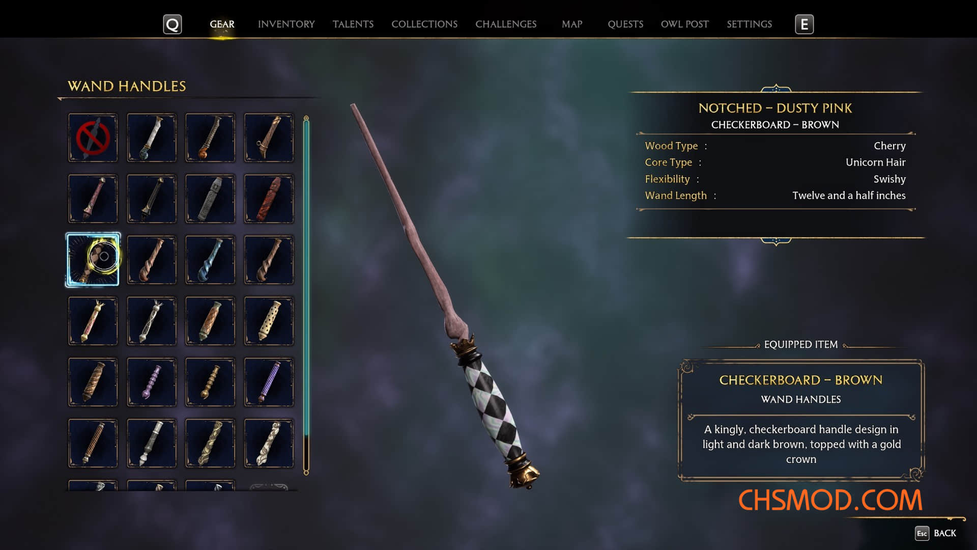 《霍格沃茨之遗》定制棋盘格魔杖手柄MOD