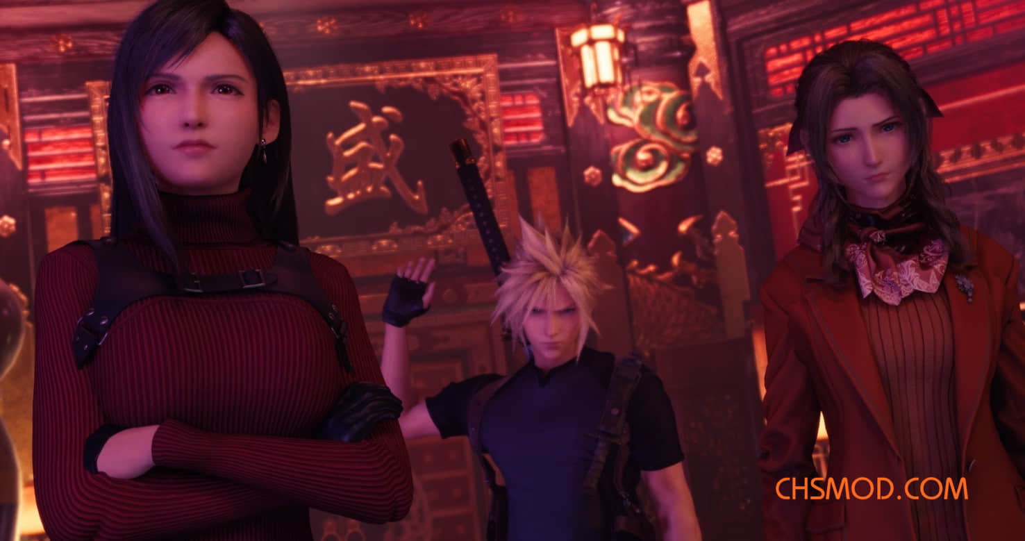 《最终幻想7：重制版》克劳德cos生化危机2里昂MOD