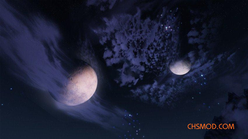 《上古卷轴5：天际重制版》月亮夜空美化MOD
