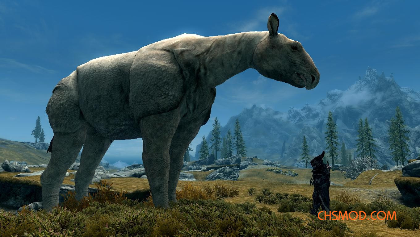 《上古卷轴5：天际重制版》巨犀和长劲鹿类生物MOD