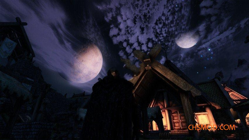 《上古卷轴5：天际重制版》月亮夜空美化MOD