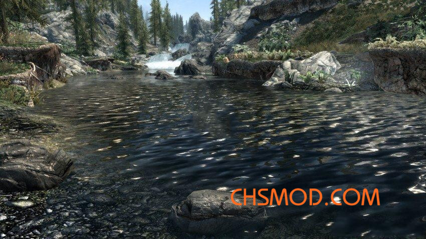 《上古卷轴5：天际重制版》高清水纹理MOD