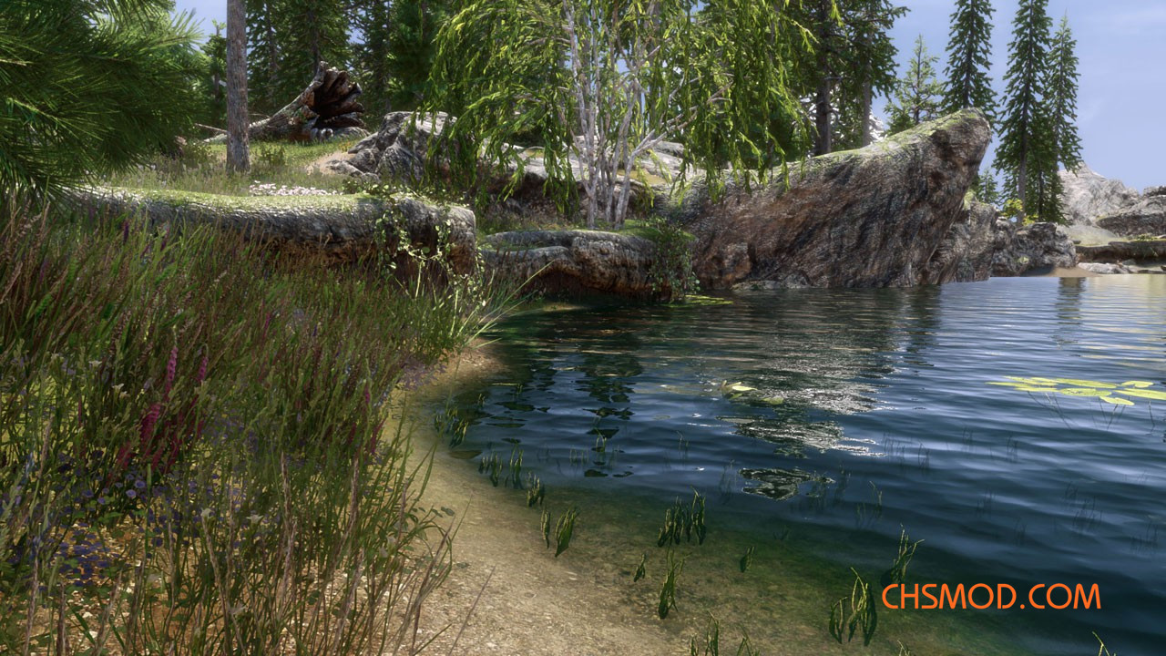 《上古卷轴5：天际重制版》更柔顺的水材质MOD