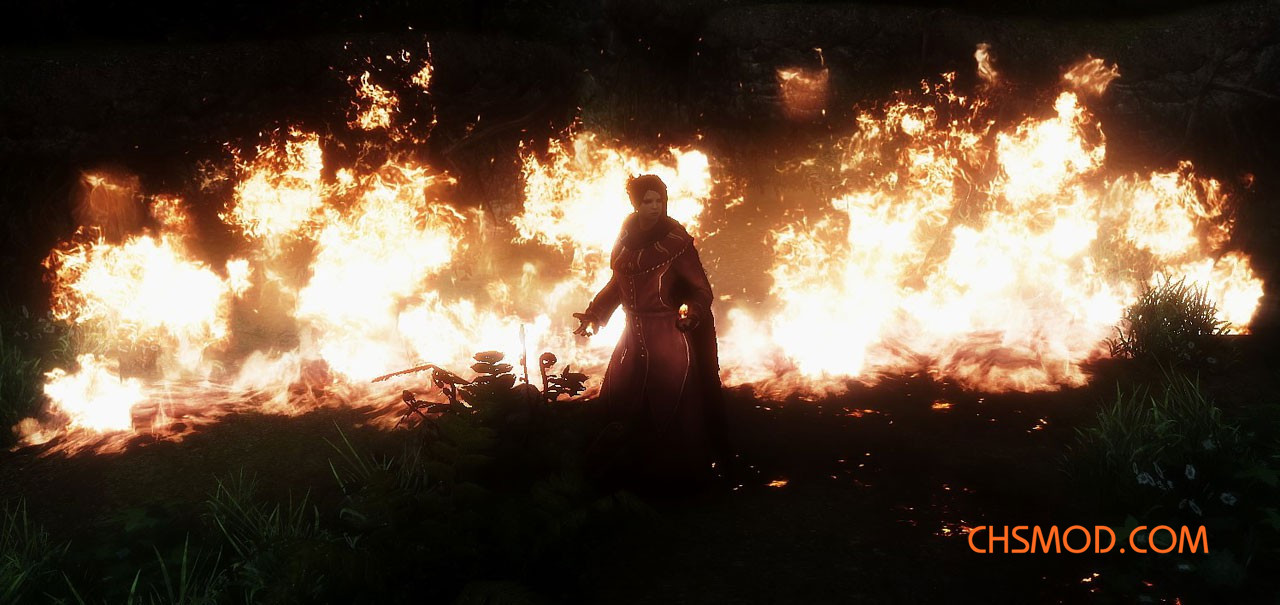 《上古卷轴5：天际重制版》终极高清火焰效果MOD