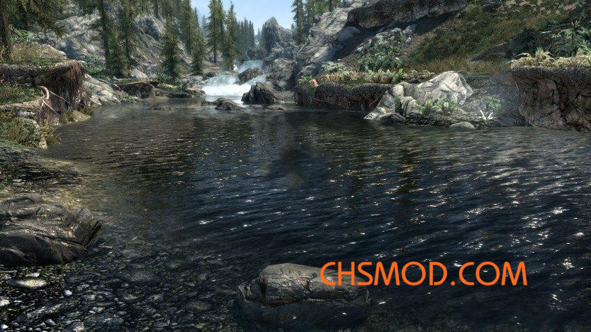 《上古卷轴5：天际重制版》高清水纹理MOD