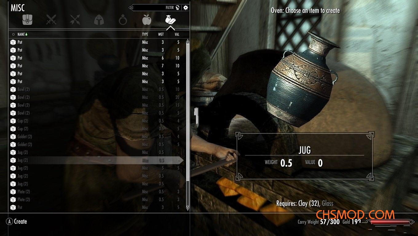 《上古卷轴5：天际重制版》陶艺制作MOD