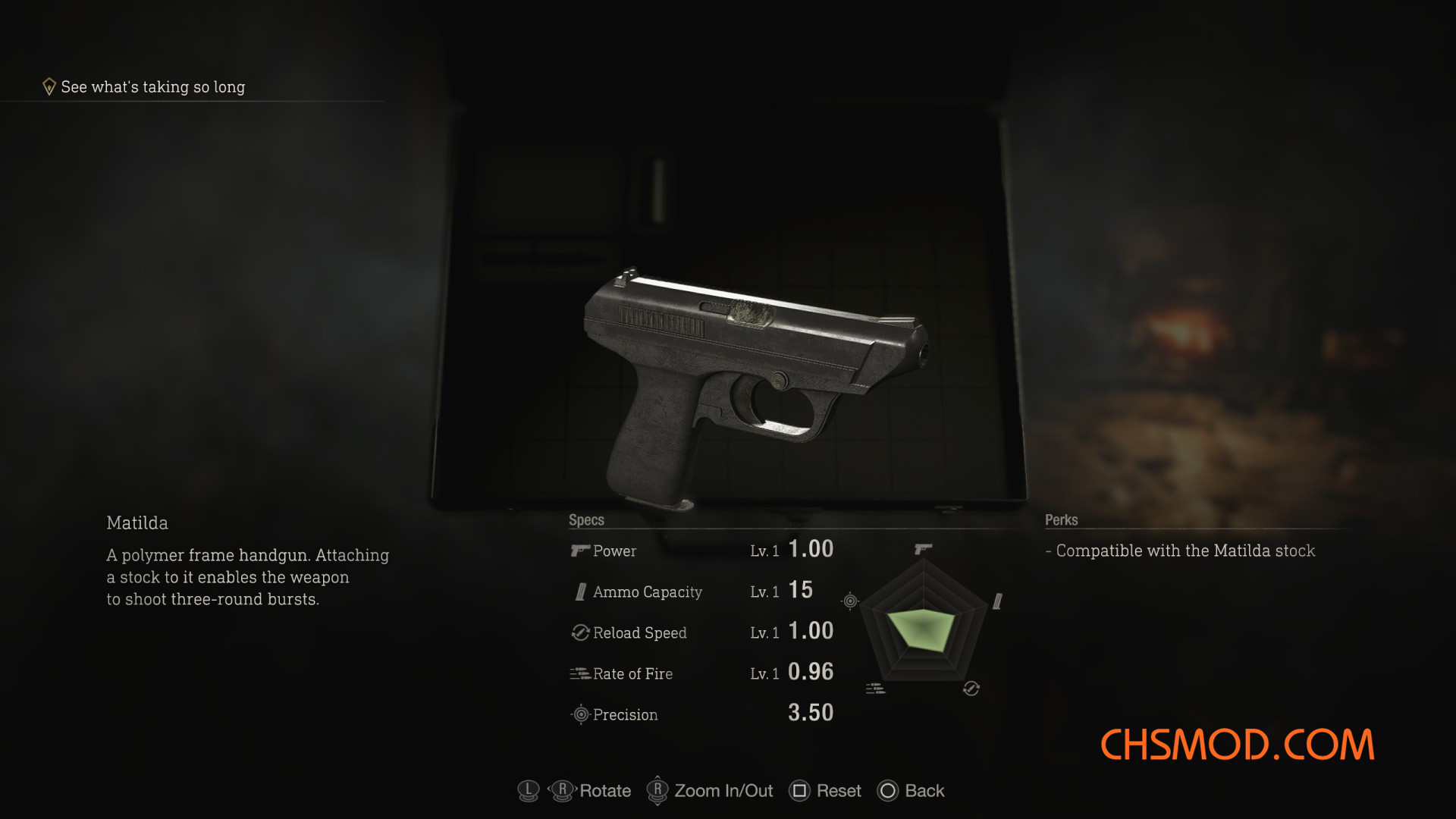 《生化危机4：重制版》以玛蒂尔达开始游戏MOD