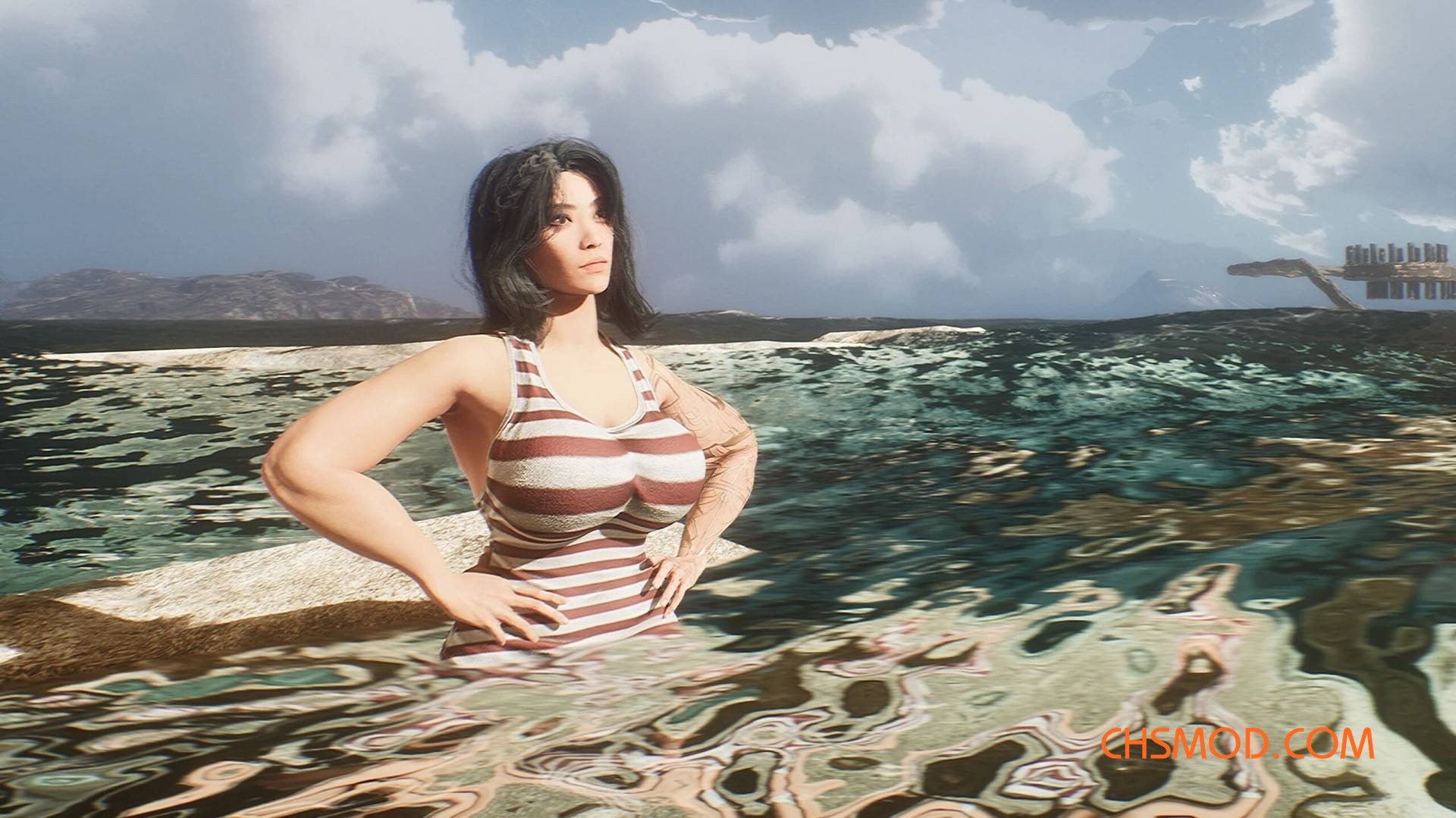 《光与影：33号远征队》吕涅丰满的泳装MOD