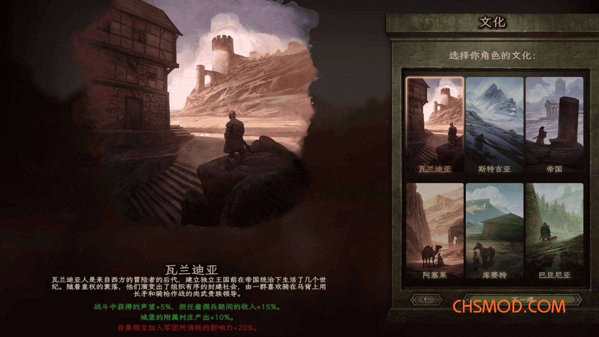 《骑马与砍杀2：霸主》新增五个字体MOD [支持1.3.4]