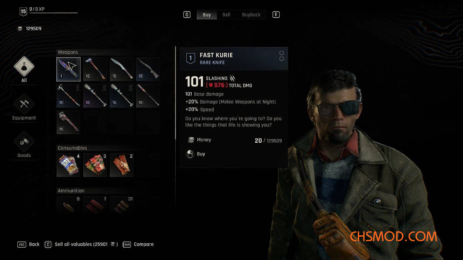 《消逝的光芒：困兽》更好的匕首MOD