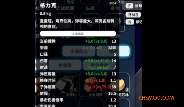 《逃离鸭科夫》装备差异显示MOD