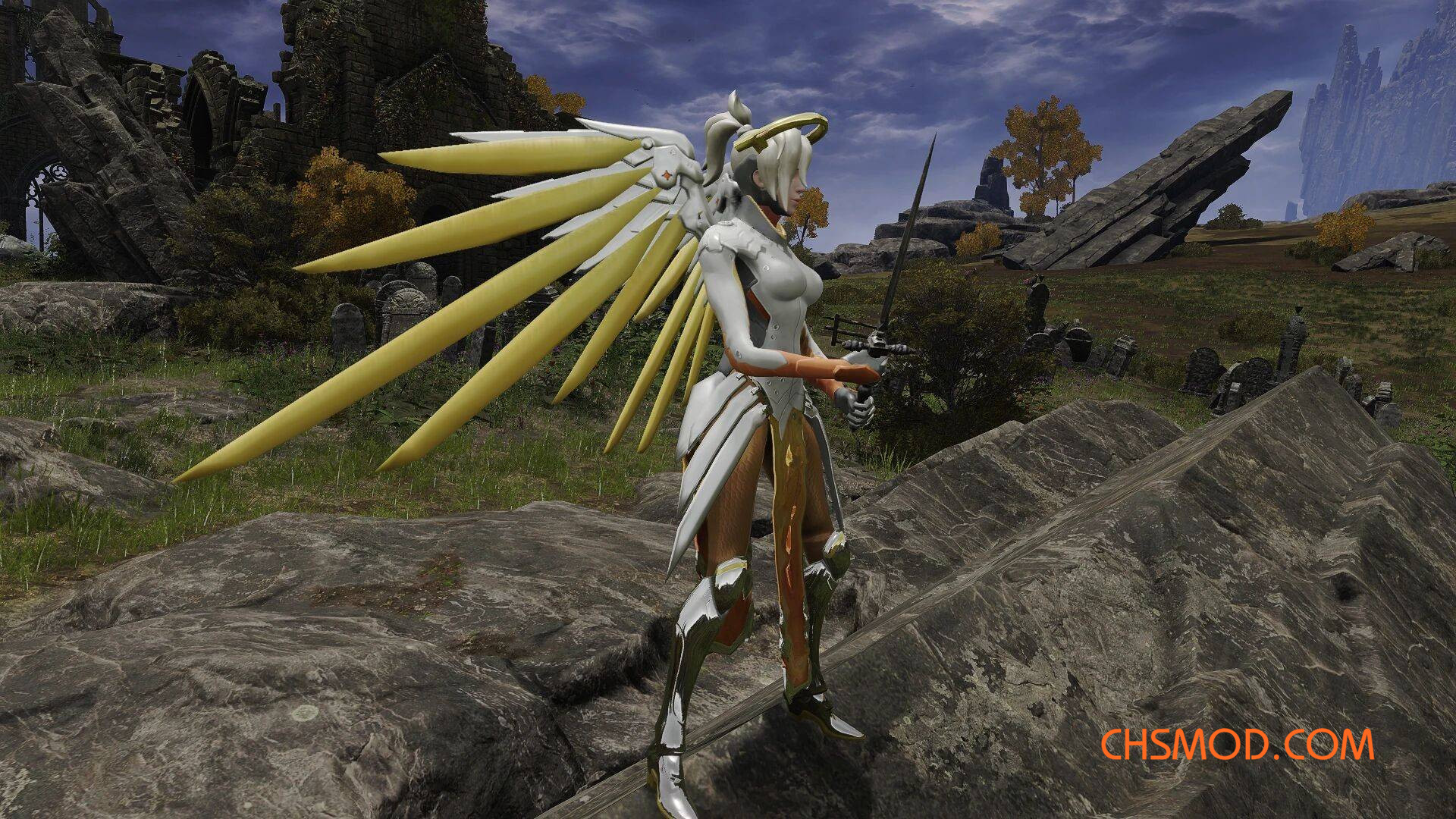 《艾尔登法环》守望先锋天使外观MOD