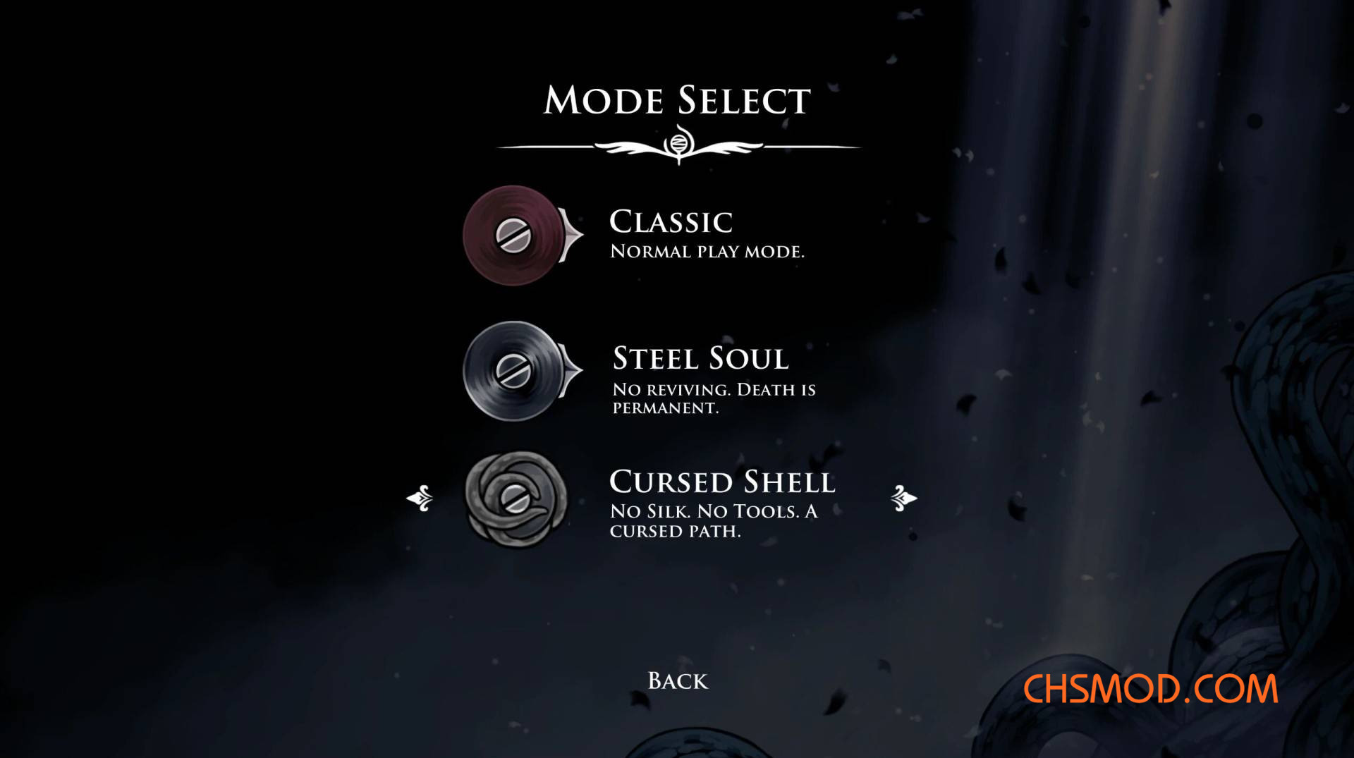 《空洞骑士：丝之歌》诅咒外壳模式MOD