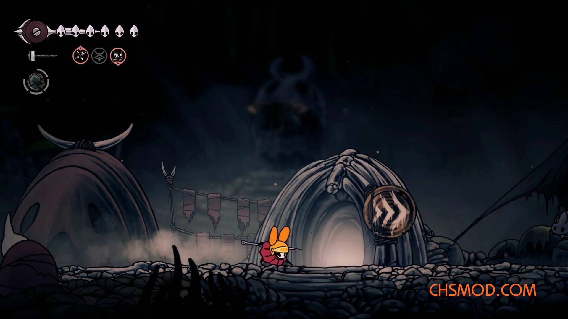 《空洞骑士：丝之歌》大黄蜂的美团骑手头盔MOD