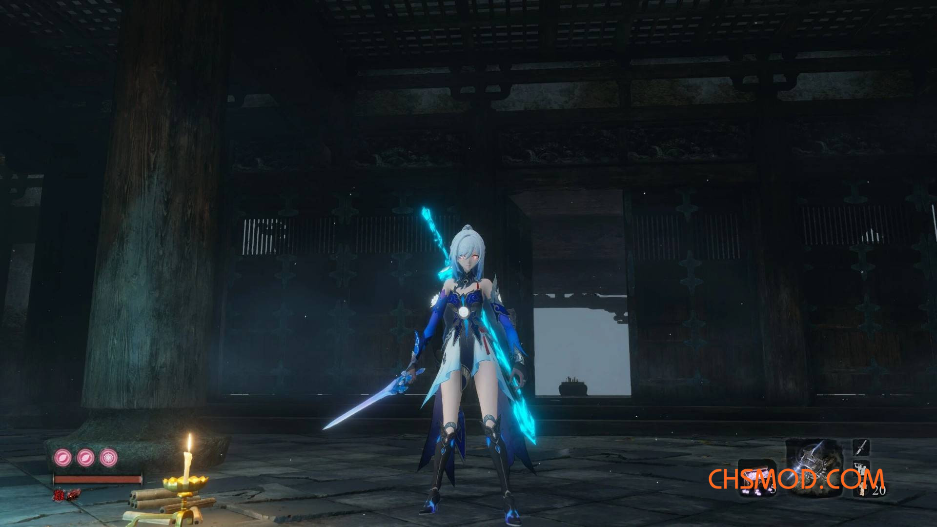 《只狼：影逝二度》崩坏星穹铁道镜流替换狼模型MOD