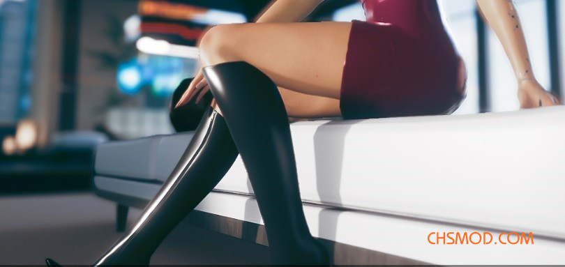 《赛博朋克2077》及膝细高跟靴MOD