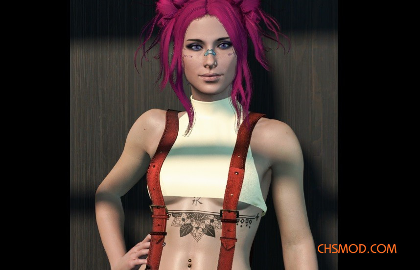 《赛博朋克2077》女v吊带短裤MOD